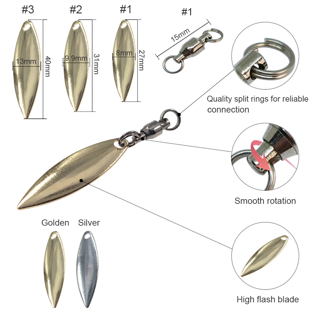 10pcs Willowleaf 블레이드 스피너 미끼 낚 - Fishing Lure Buzzbait 리뷰 및 가격