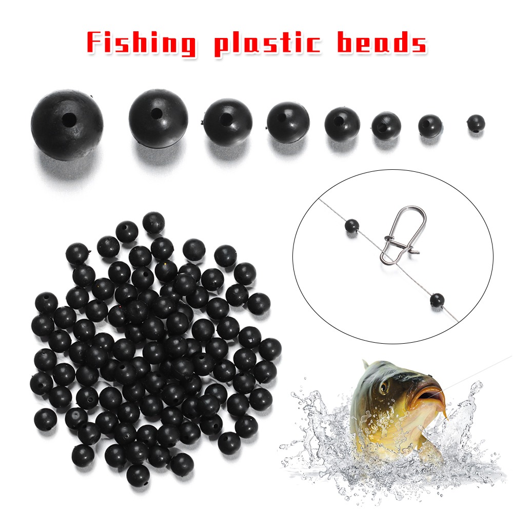 100 개/몫 낚시대 공간 스토퍼 3mm-10mm 라운 - Fishing Lure Soft Plastic 리뷰 및 가격