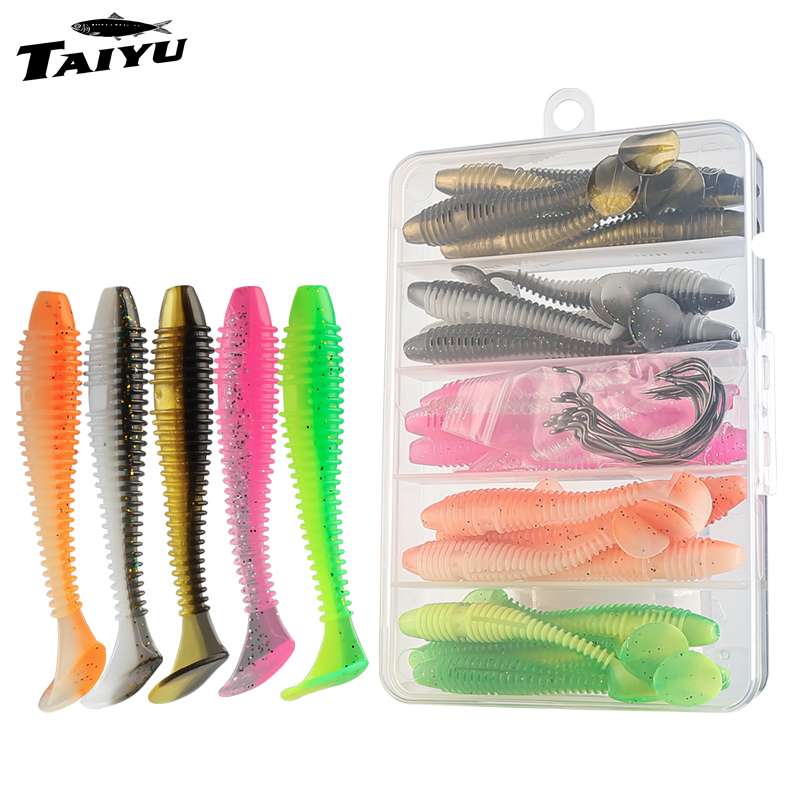 타이유 25/35개 세트 소프트 낚시 미끼 세트 플라스 - Fishing Lure Soft Plastic 리뷰 및 가격