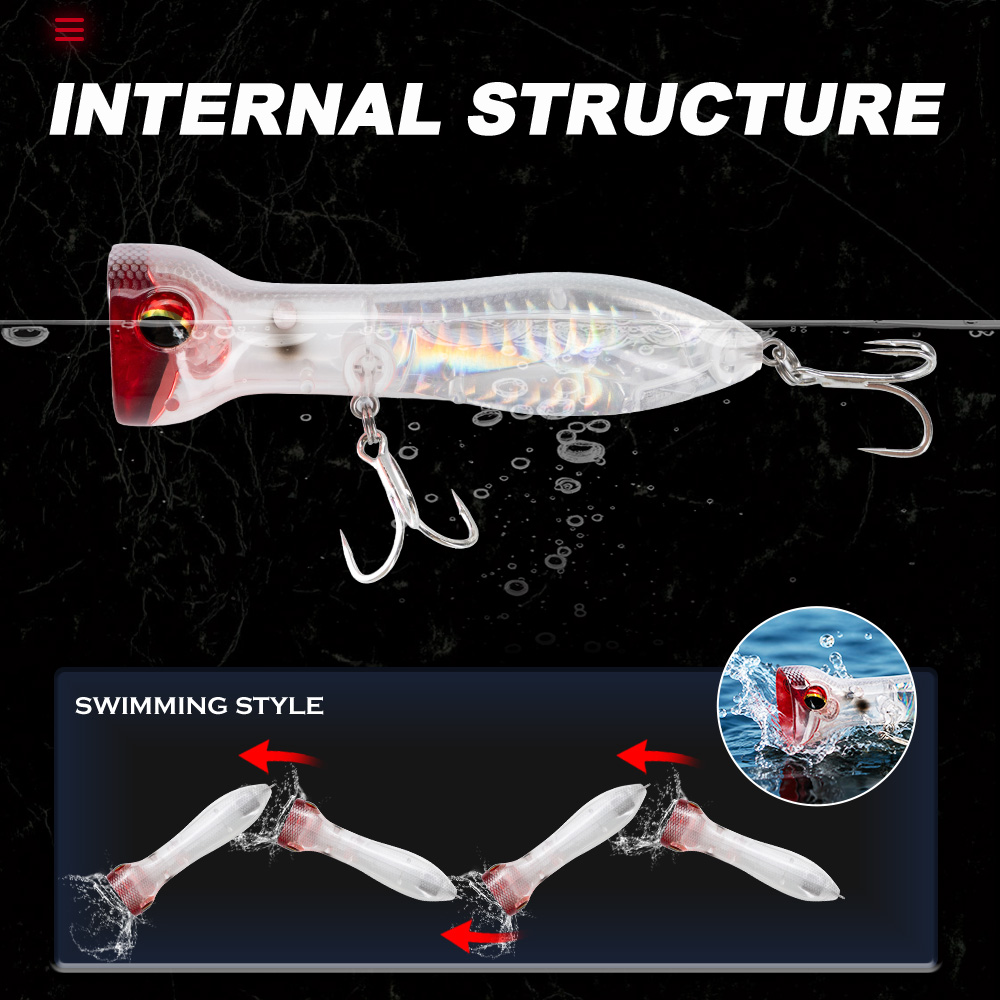 헌트하우스 탑워터 플로팅 포퍼 낚시 미끼 PRISM R - Fishing Lure Popper 리뷰 및 가격